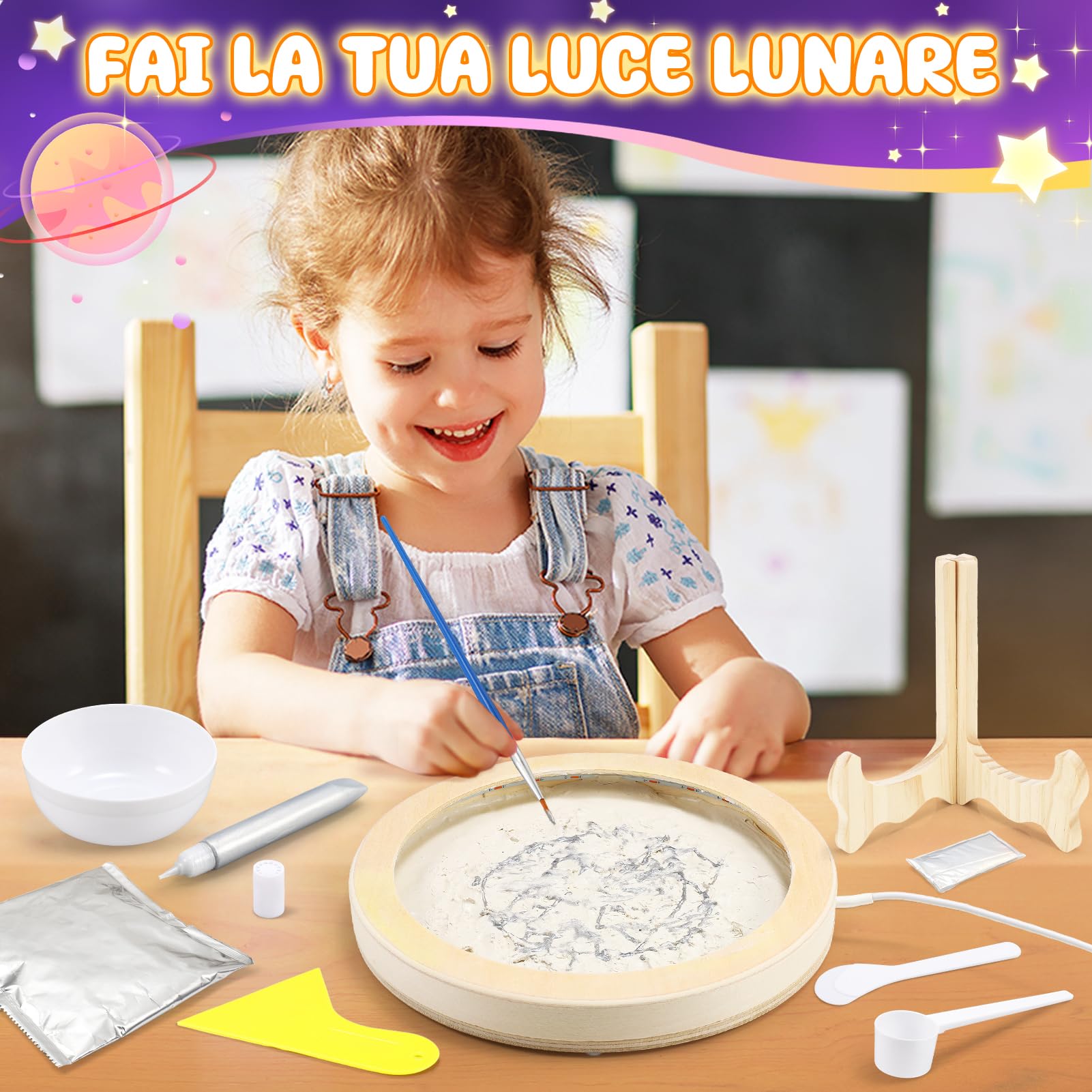 Toyzey Set fai da te per bambini dai 6 7 8 9 10 anni, regalo per ragazze 10 11 12 anni, lampada a luna, per ragazzi 6 – 8 anni, luce notturna per bambini a partire da 8 – 12 anni, regalo di compleanno