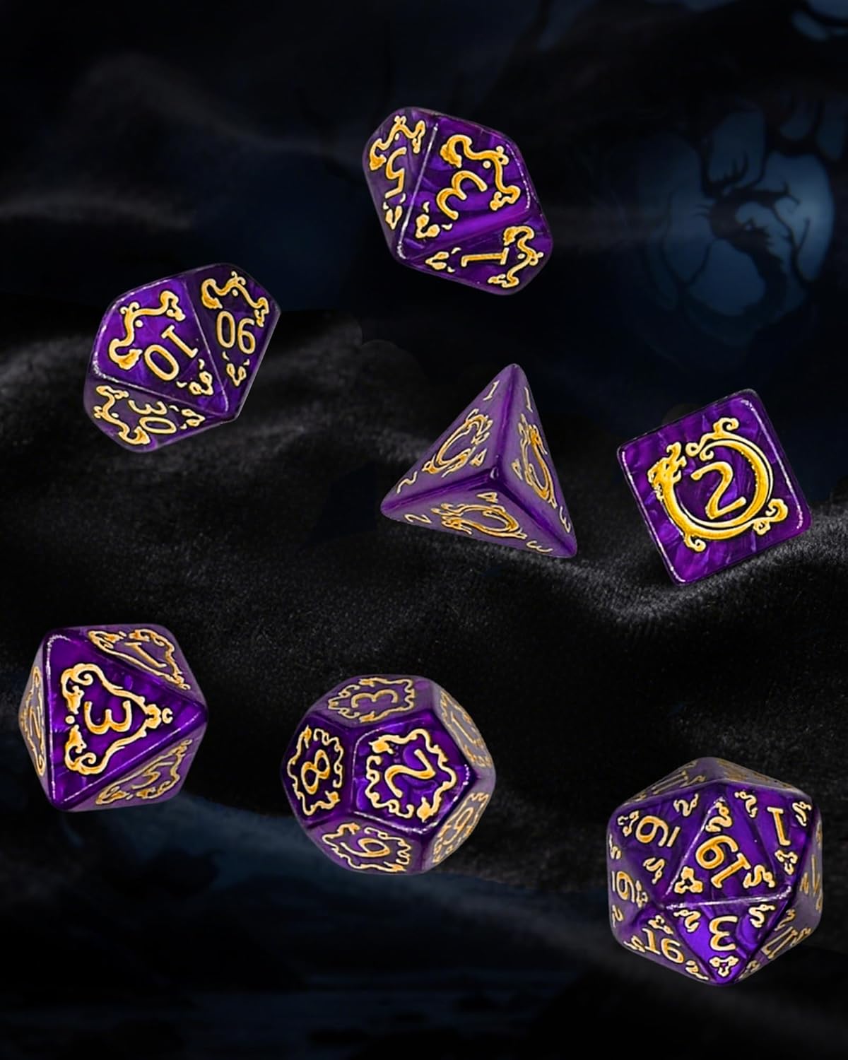 Polyhedral Dice Set, 35 Pieces - 5 Sets of RPG Dice with 1 Bag for Dungeons and Dragons D&D RPG MTG Board Games, Includes D20, D12, D8, D6, D4, D10 (0-9) and D10 (00-90)