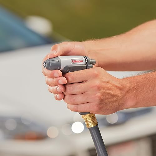 Miniatura 4 de Gilmour Boquilla de manguera de jardín ligera con patrón de pulverización ajustable, boquilla de manguera de agua para regar jardín o césped