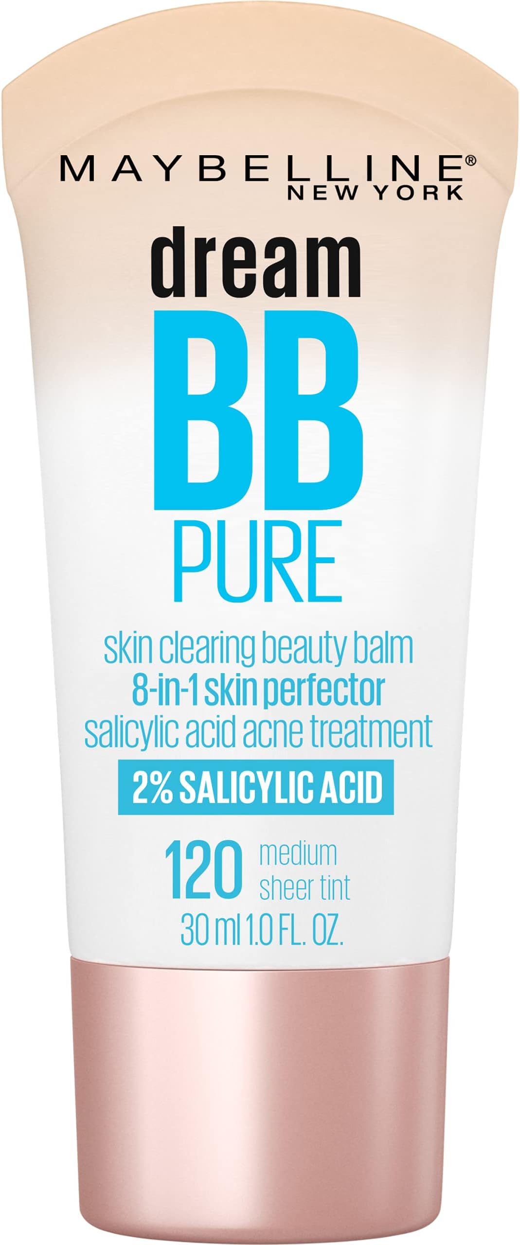 Maybelline Dream Pure BB Cream For Combination Skin Type, Medium, 1 fl. oz. (Packaging May Vary)