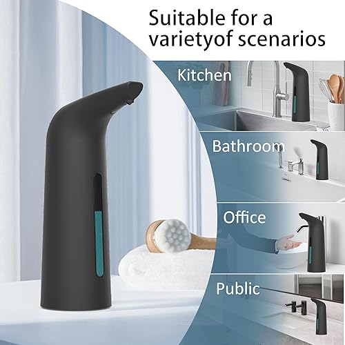 Miniatura 7 de Dispensador automático de jabón líquido sin contacto, dispensador de jabón para platos moderno de 13.5 fl oz con sensor, dispensador de