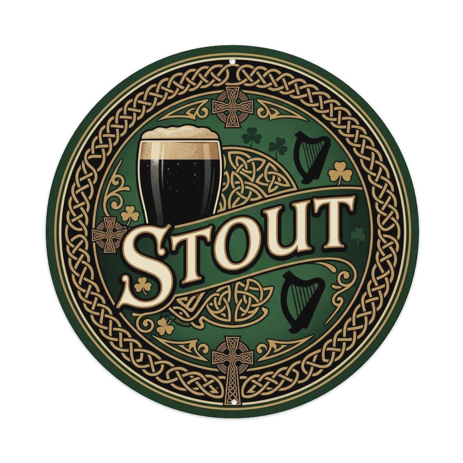 Irish Stout Classic Beer Cellar Brew Copper Kettle Metal Tin Sign