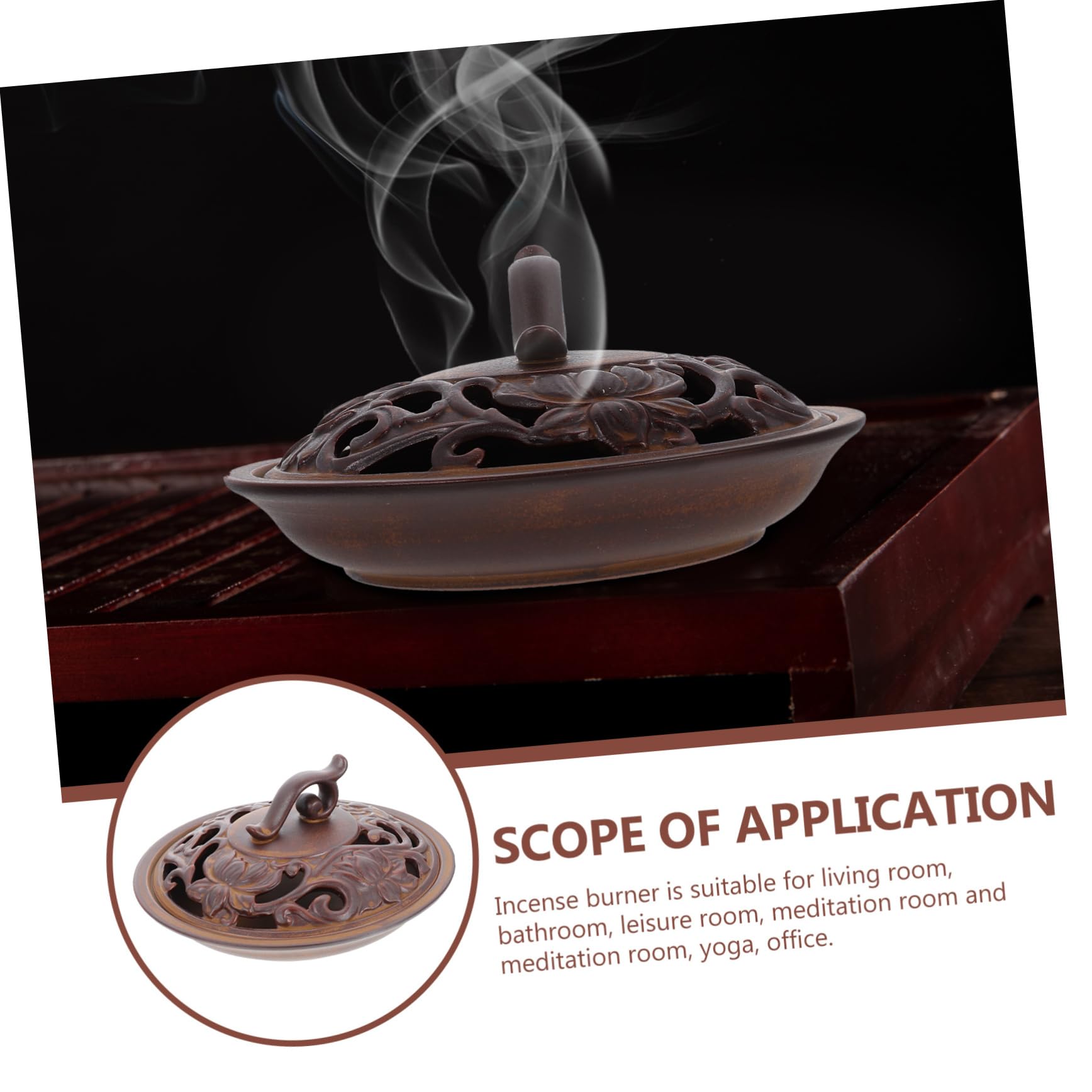 Keramik Räucherstäbchenhalter im Retro Bronze Stil für Innen