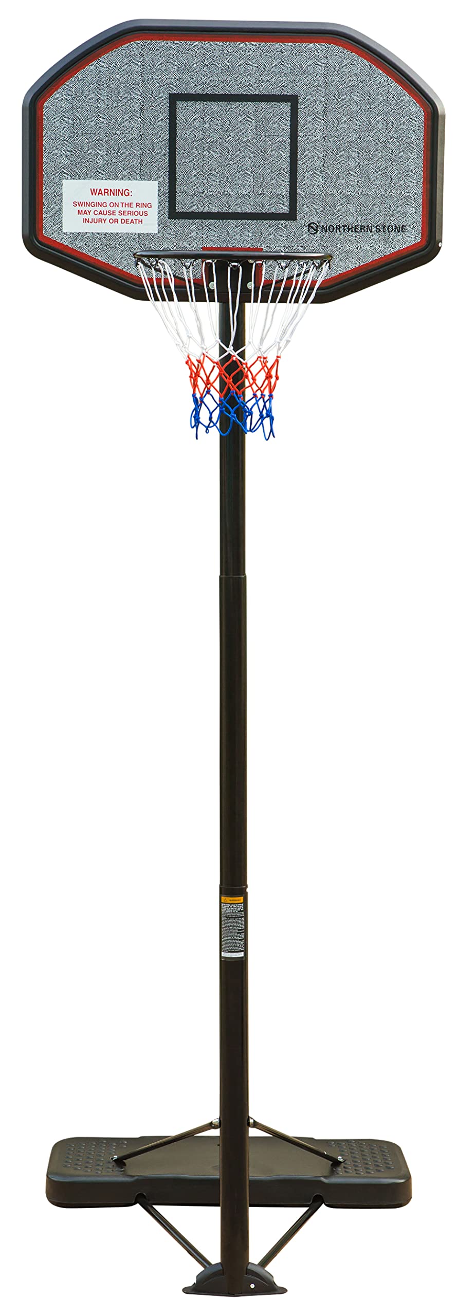 RAH Pro Court Adjustable Height Portable Basketball Hoop and Stand