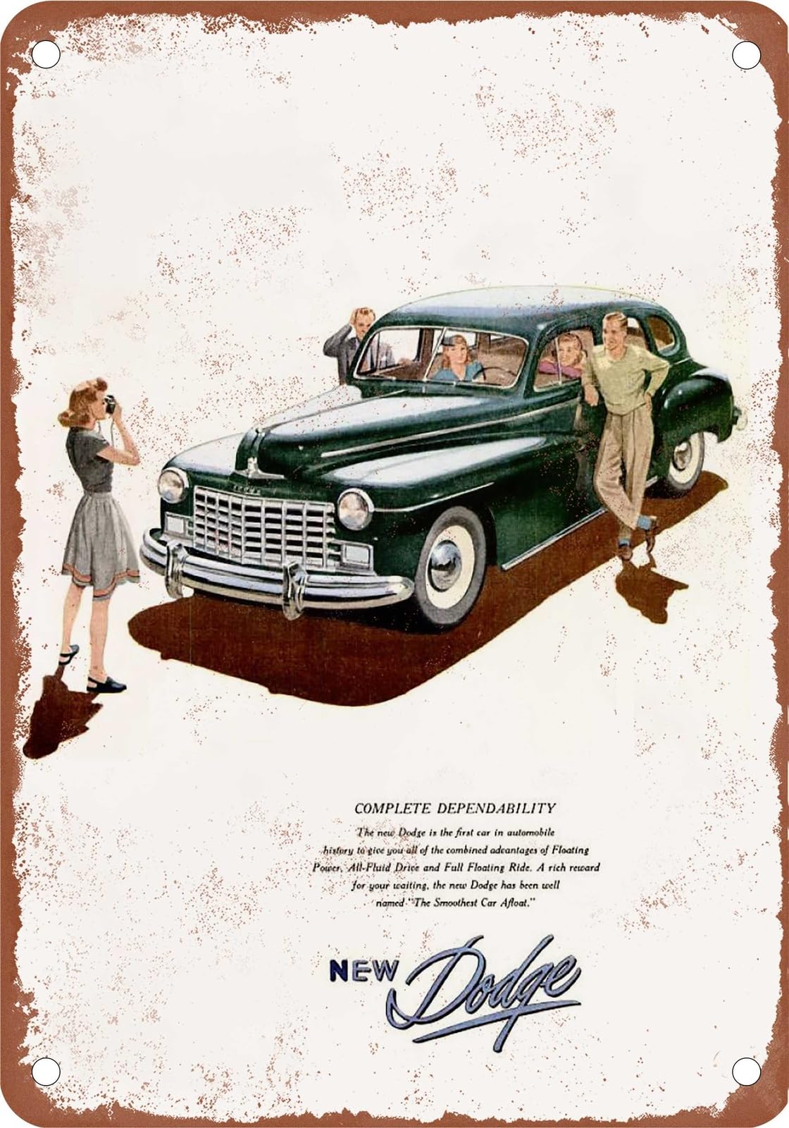 METAL SIGN - 1947 Dodge Vintage Ad 06 - Old Retro Rusty Look home decor