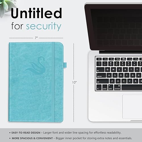 Miniatura 8 de Libreta de contraseñas con separadores alfabéticos, tapa dura, para el inicio de sesión en sitios web de Internet, organizador de 5.2 x 7.6pulgadas