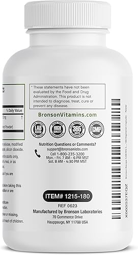 Miniatura 7 de Bronson Bacopa apoya la función cerebral saludable y el rendimiento mental, hierba tradicional, sin OGM, 180 cápsulas vegetarianas