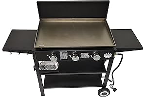 Griller's Choice Outdoor Griddle Grill Propane Gas Flat Top Cooking