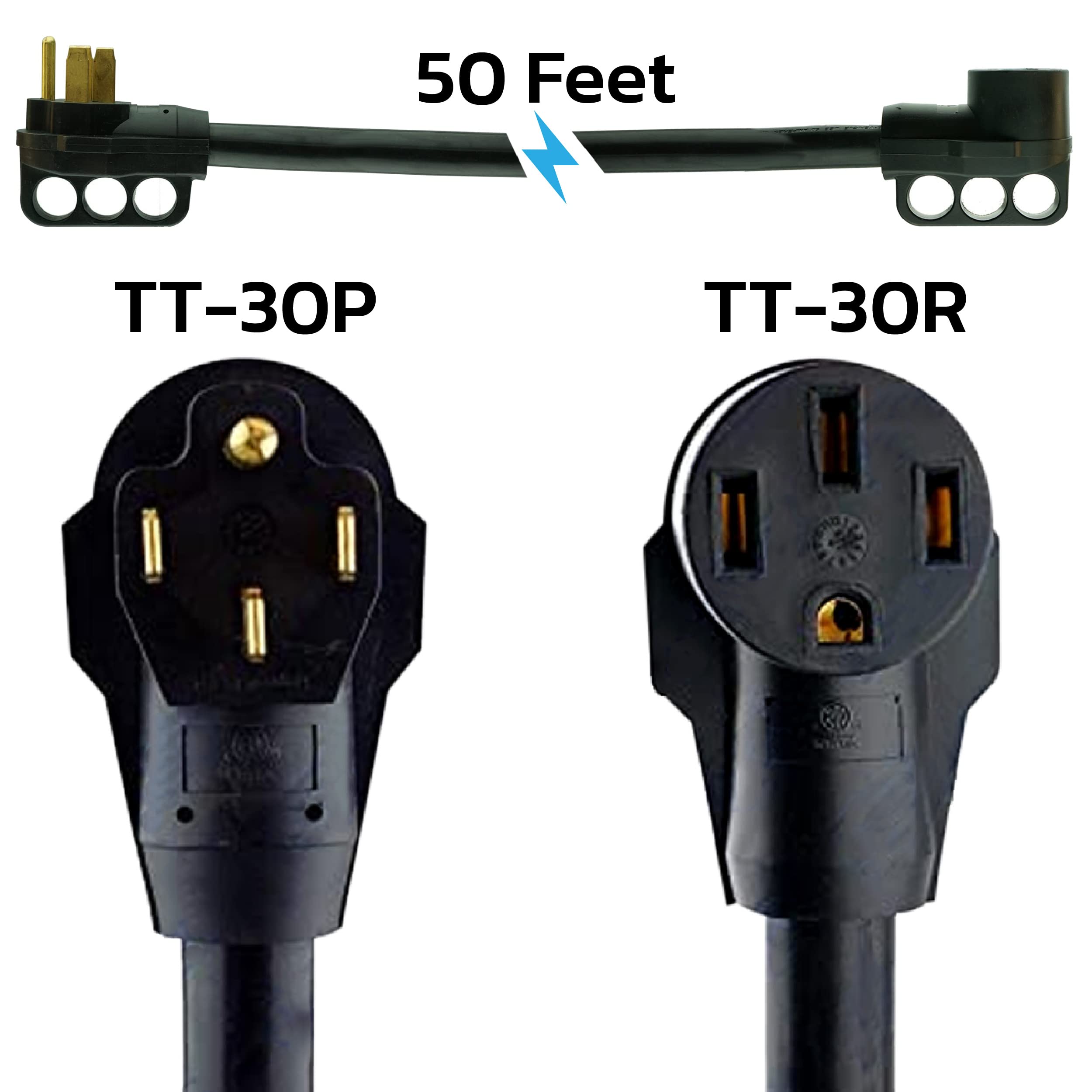 NU-CORD 50' 50-Amp Rv Extension Cord (94561E)