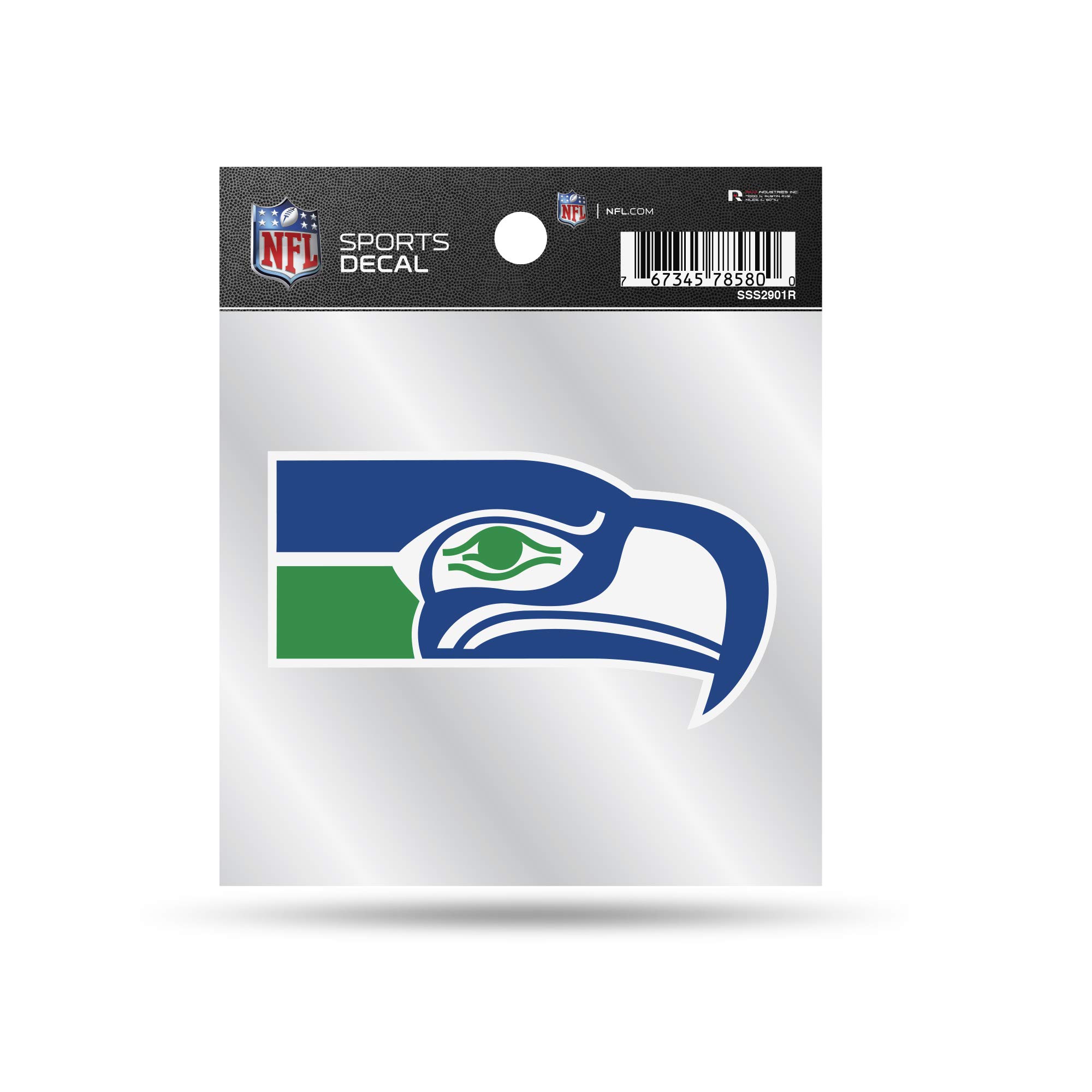 Rico Industries NFL Seattle Seahawks Retro 4"x4" Small Style Decal