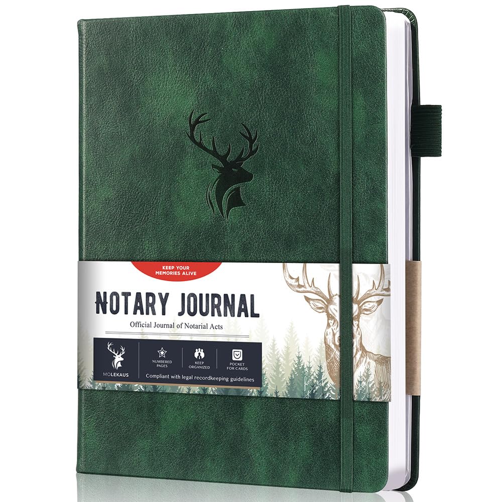 Carnet de notaire vert 236 entrées journal public actes 120g - 8