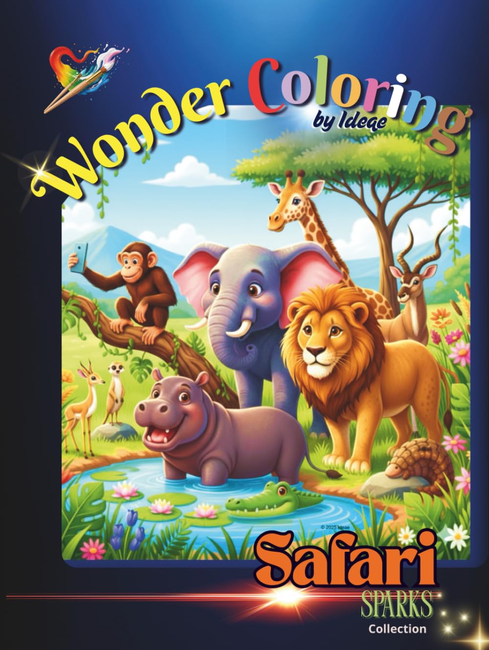 Wonder Coloring: Safari Sparks Collection: The Ultimate Collection of Wild African Adventures with Single-Sided Pages
