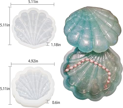 Miniatura 2 de Moldes de silicona para resina, moldes de resina epoxi con tapa, moldes de fundición de caja de bricolaje 3D, molde de caja de almacenamiento de