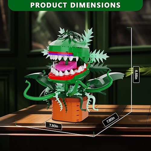 Miniatura 5 de Audrey-2 - Juego de construcción de plantas de piraña  471 piezas de bloques de construcción de plantas Little Shop of Horrors compatibles con