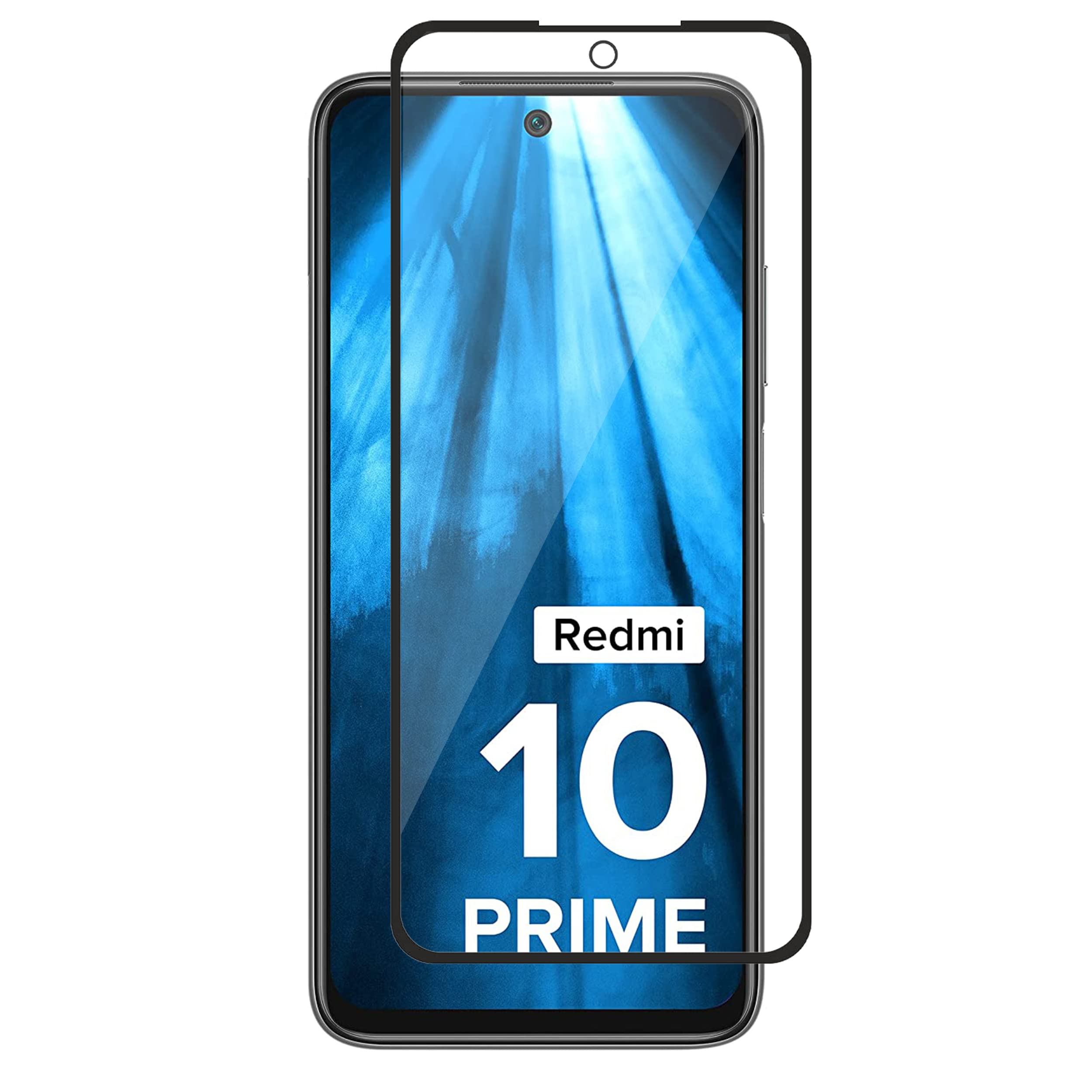 LINLO Premium Tempered Glass Screen Protector For Redmi 10 Prime/Redmi Note 10T / Poco M3 Pro With Edge To Edge Coverage And Easy Installation Kit, Pack Of 1 for Smartphone