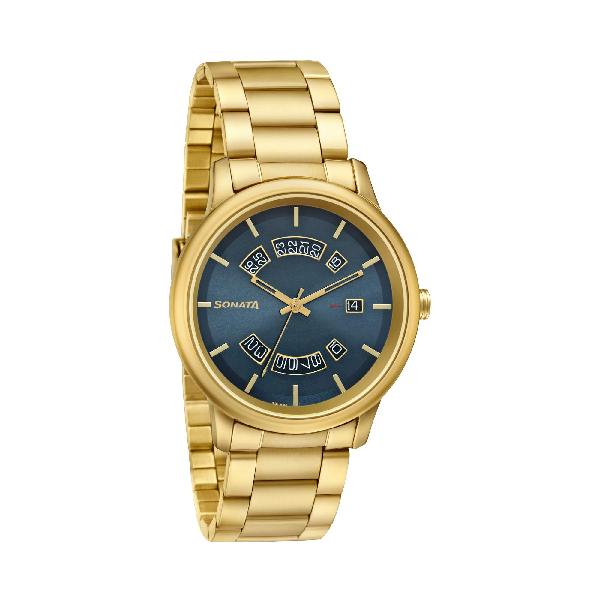 Sonata Quartz Analog with Date Stainless Steel Strap Watch for Men-NS7134YM05 (B08Z7YJYWJ) Amazon Price History, Amazon Price Tracker