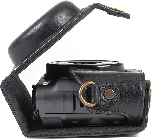 Miniatura 3 de MegaGear MG1176 Canon PowerShot SX740 HS, SX730 HS Ever Ready Funda De Cuero Genuino Con Correa - Negro
