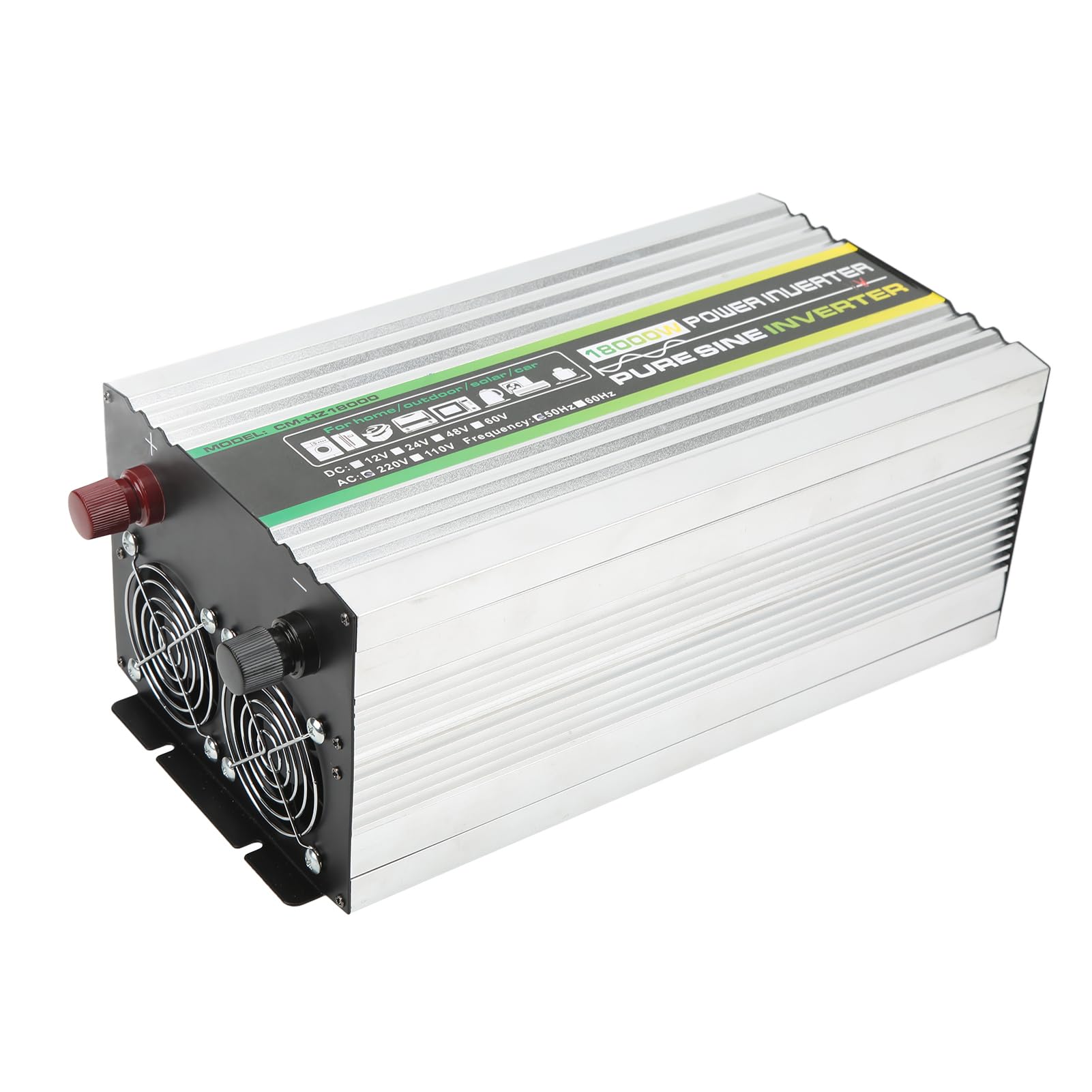 Changor Inverter a Onda Sinusoidale Pura da 3000 W con Doppio Display LED per e Yacht da Esterno Uscita 220 V, Controllo Intelligente della Temperatura, Protezione di Sicurezza Multipla (DC48V)