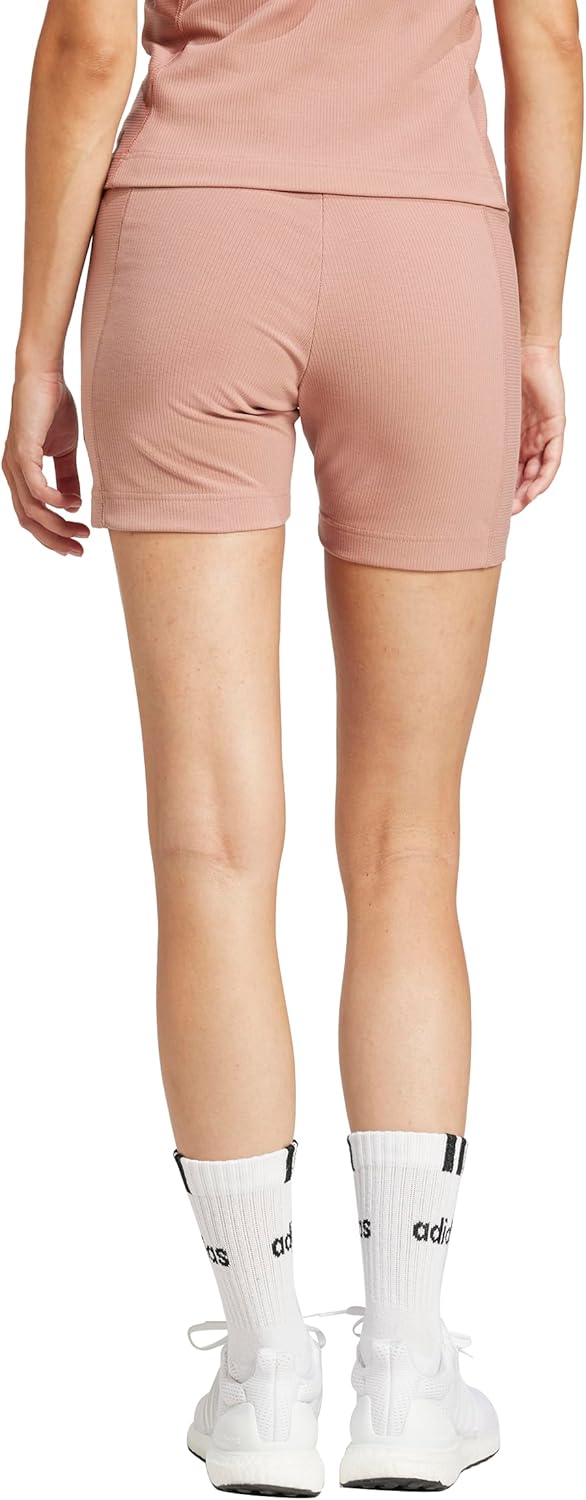 Adidas Womens All Szn Ribbed High-Waisted Bike Shorts - Image 3