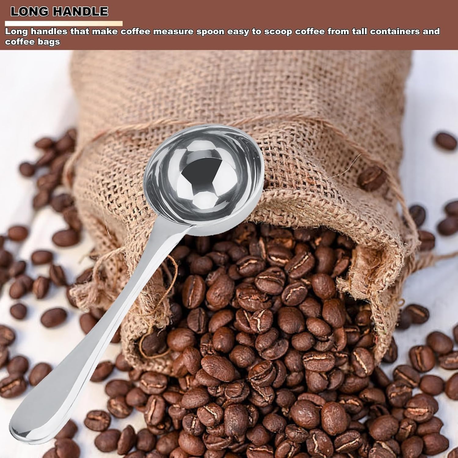 Cuillère Doseuse à Long Manche En Acier Inoxydable - 25 Ml - Pour Café, Thé, Farine Cuillère Dosage Polyvalente Cuisine