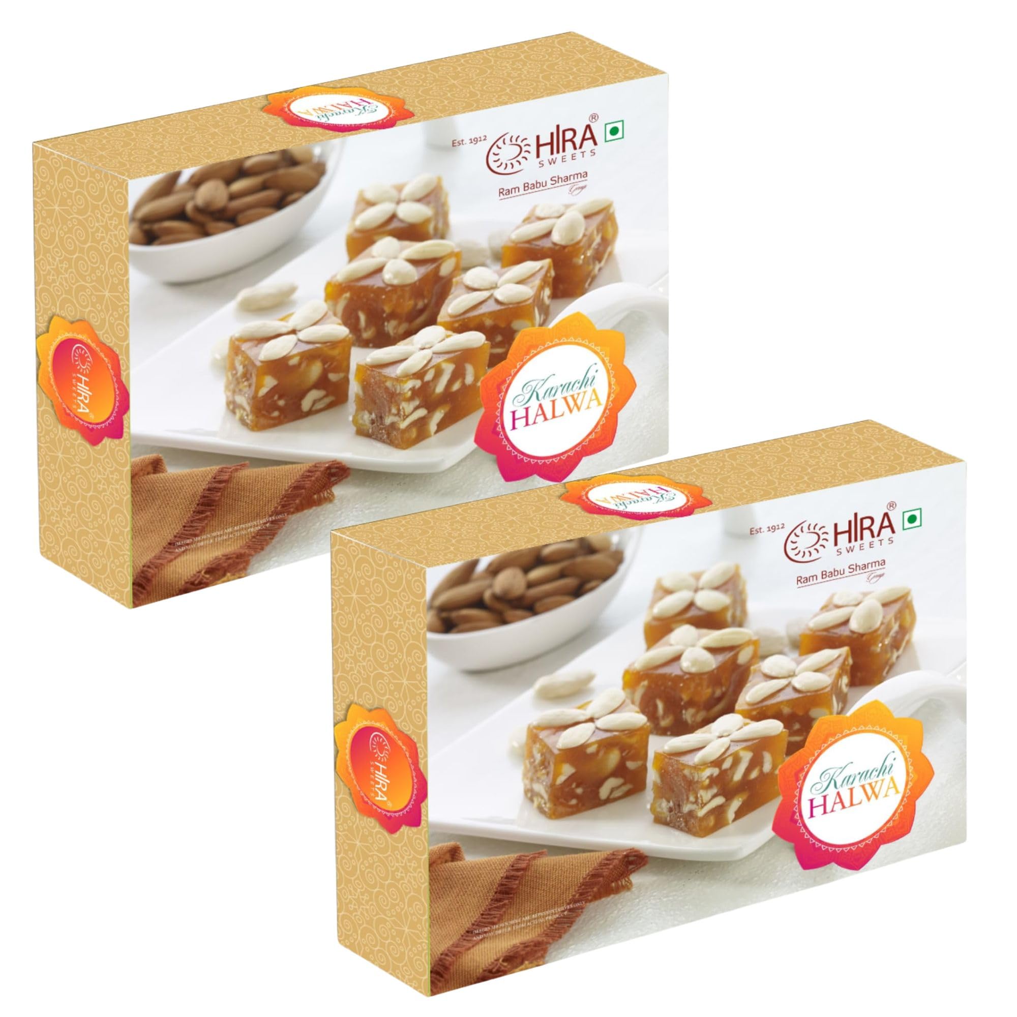 HIRA SWEETS Karachi Halwa 1Kg (500g x 2) | Made with Pure Desi Ghee & Fresh Almond,Healthy Cashew Nuts and Pistachio | Ready to Eat Traditional Halwa Mithai | No Added Colours | Indian Sweets Gift Box (B0D3QQ2MWH) Amazon Price History, Amazon Price Tracker