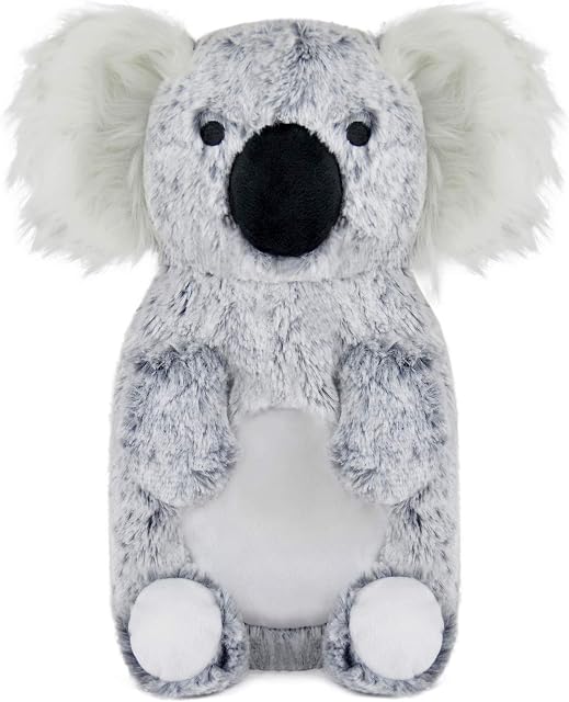 Habigail Hot Water Bottle with Novelty Plush Super Soft Cover Premium Natural Rubber 1 Litre Hot Water Bag - Helps Provide Warmth and Comfort (Koala)