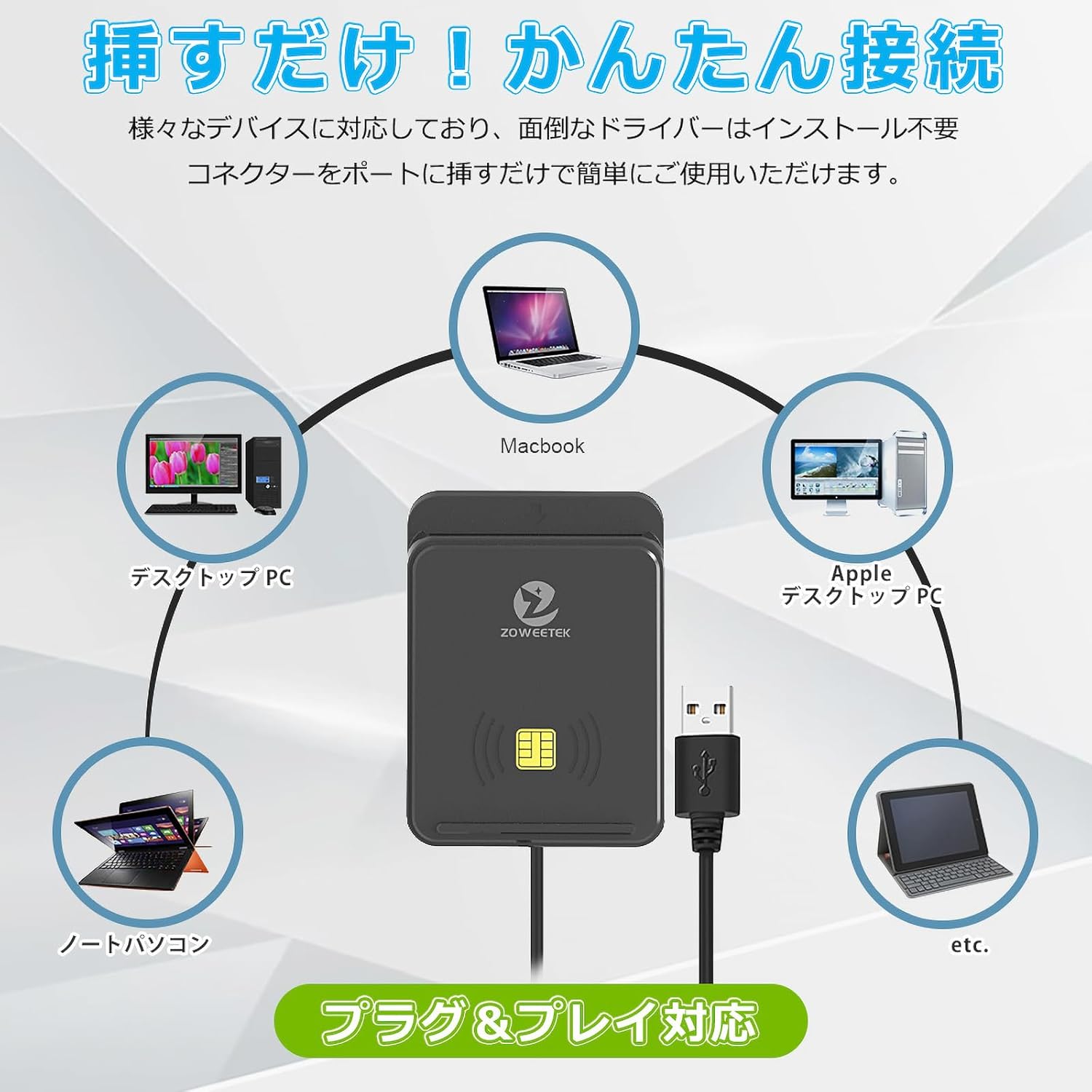 ICカードリーダーライタ 非接触式 接触式 両方対応 マイナンバーカード 電子車検証 確定申告 e-Tax 対応 マイナポータル マイナンバー対応 USB-A IC免許証 パスポート 在留カード 税理士用電子証明書 対応
