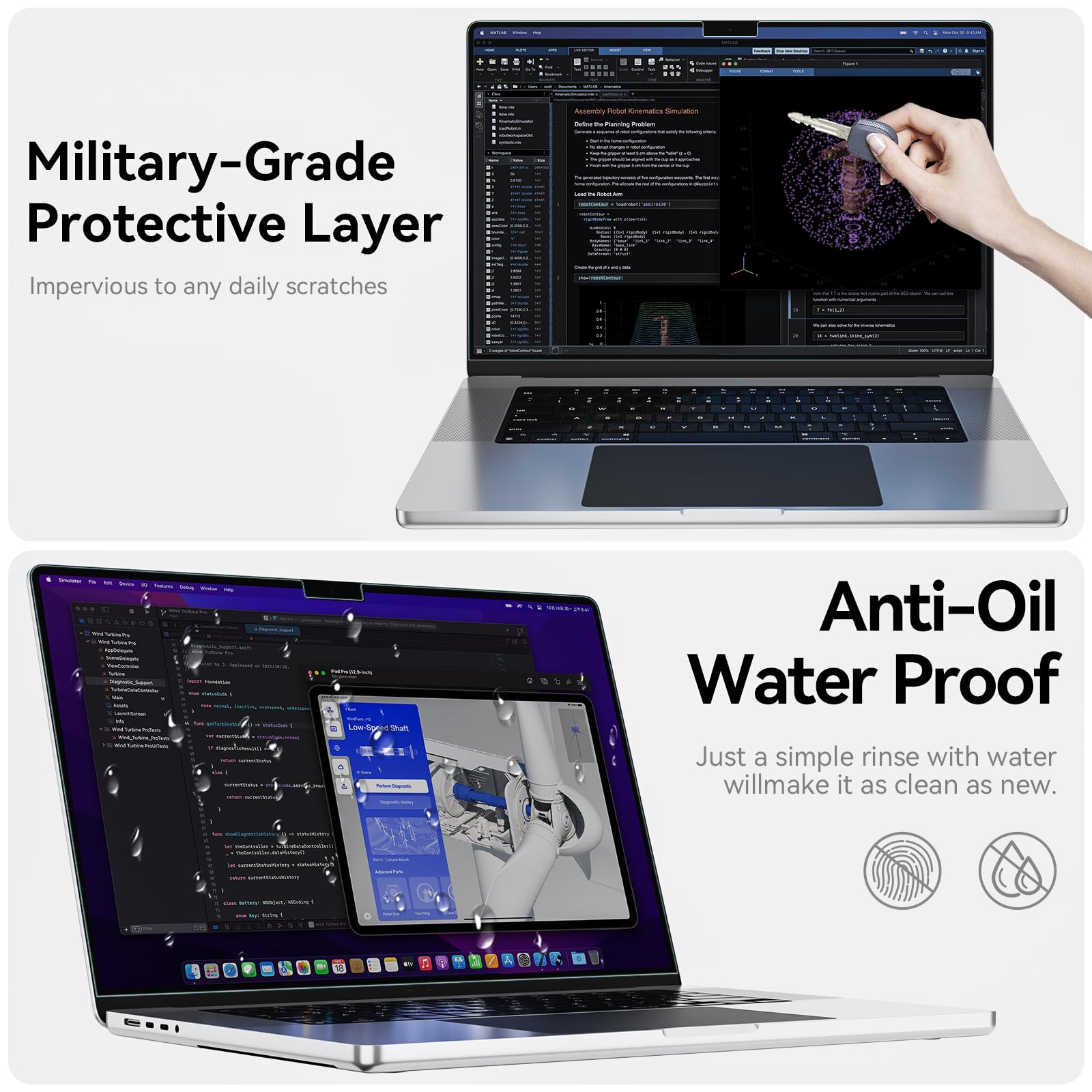 Protection Ecran pour MacBook Neo 13 Pouces A18 Pro A3404 Filtre Anti Lumiere Bleue Anti Rayures