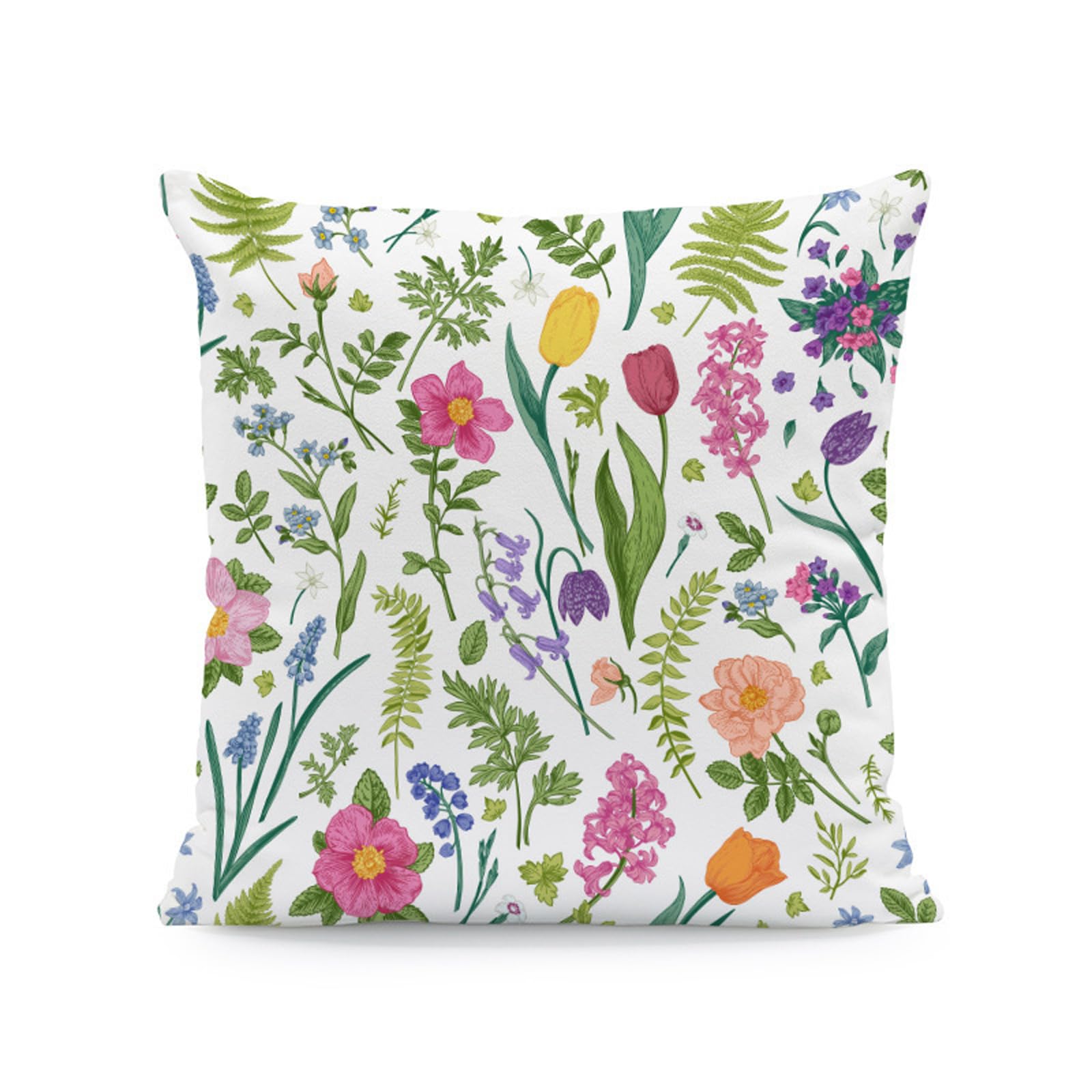 ZEPFJHE Decorative Pillow Cover 45 Cm Polyester Cushion Cover with Printed Front for Sofa Living Room Bedroom Accent Sofa Seating Accent