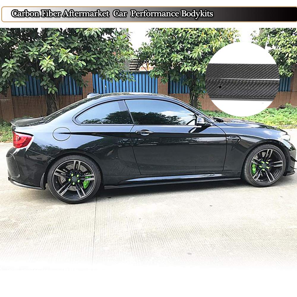 (本日限定価格)BMW F87 M2カーボンファイバー サイドスカートカーボン製 BMW F87 M2用 パフォーマンススタイル カーボン サイド