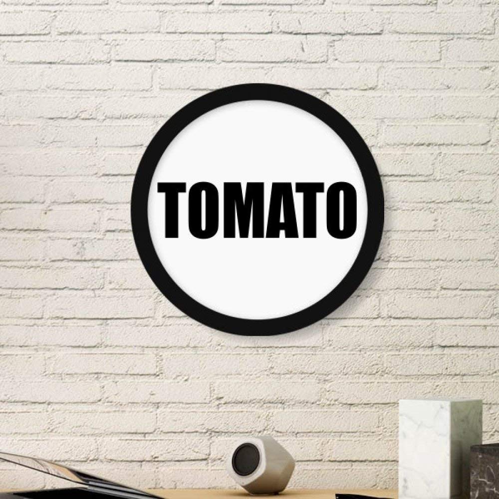 Peinture de tomate cadre en bois rond noir DIYthinker finition premium décoration
