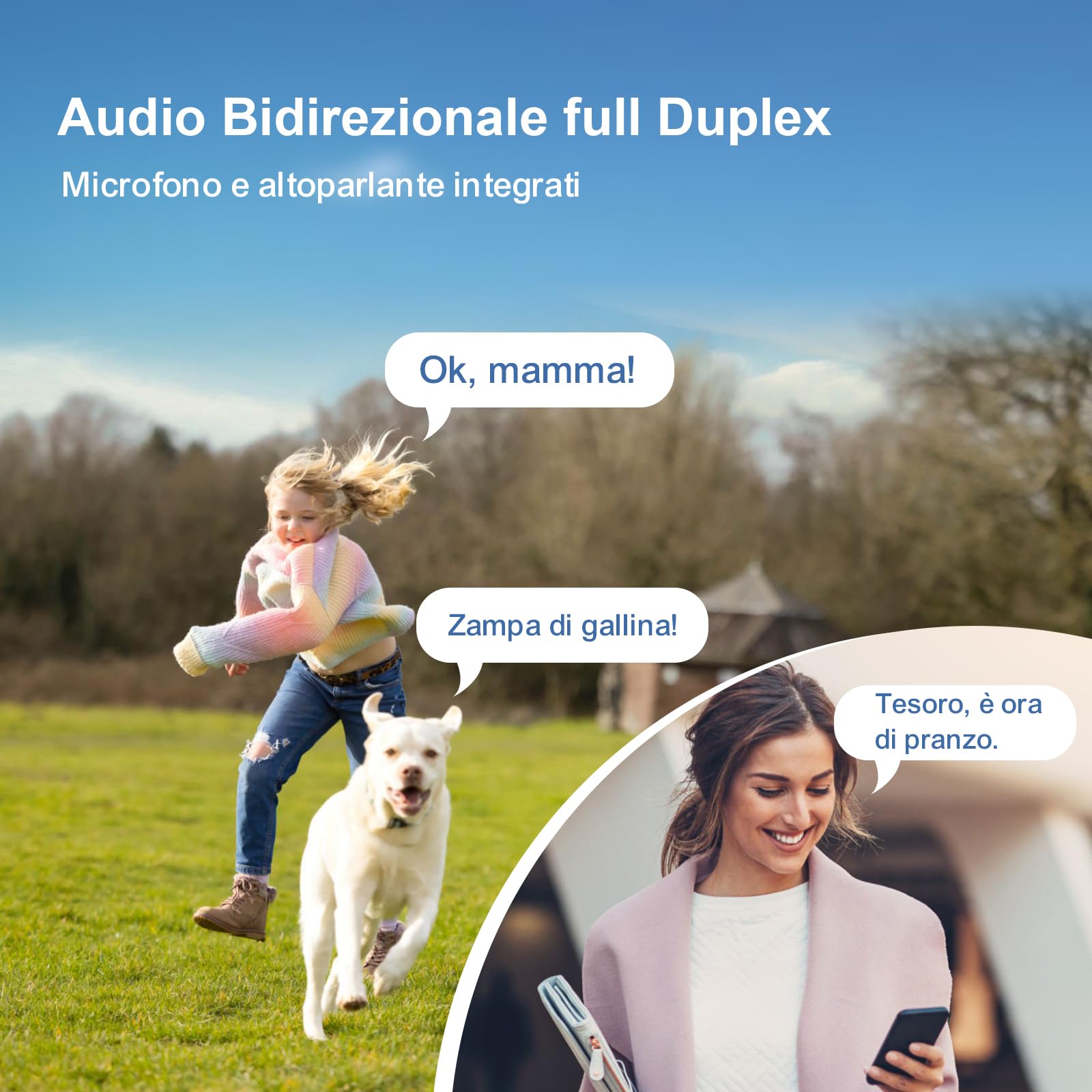 ACCULENZ 5MP Telecamera Wifi Esterno, 2,4/5GHz Videocamera di Sorveglianza,Visione Notturna a Colori, AI Rilevamento del Movimento,Sirena, Compatibile con Alexa