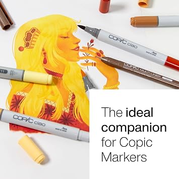 Copic Markers Multiliner Sepia Pigment Based Ink, 4-Piece Set