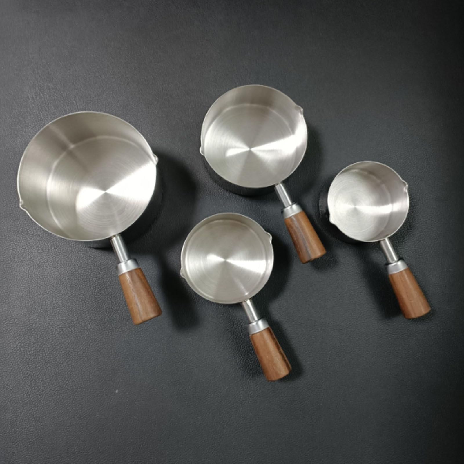 Juego de 4 tazas medidoras de acero inoxidable de 60 ml a 250 ml (SUS304) Jarras medidoras apilables for cocinar y hornear