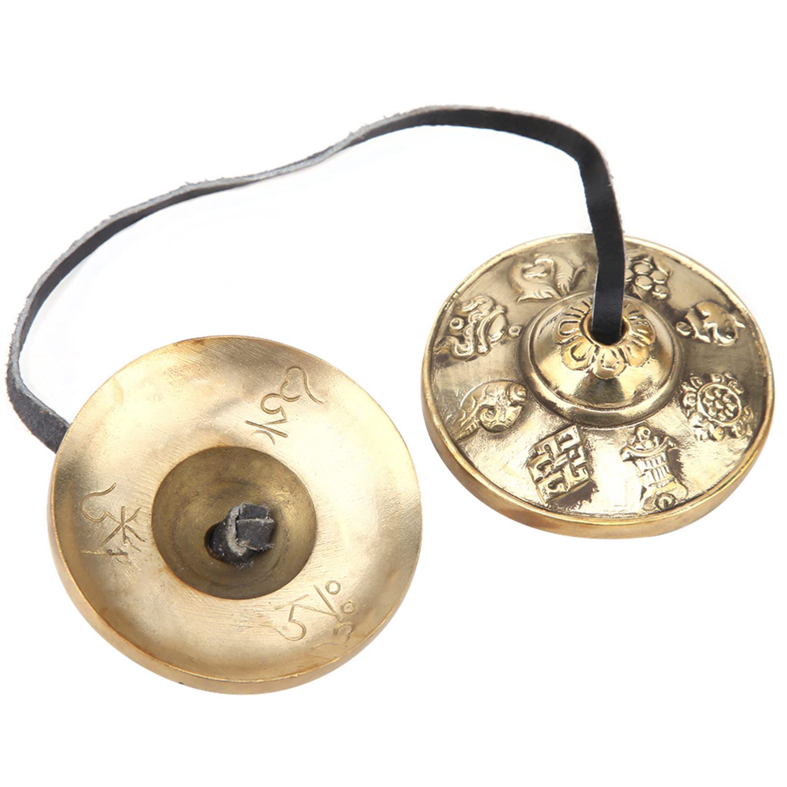 Campana Tibetana, Instrumentos de Percusión Budistas Campanas Budistas Tibetanas Campanas Tingsha Cymbals para Yoga Mediación Zen Práctica Terapia de Sonido Curación(patrón auspicioso)