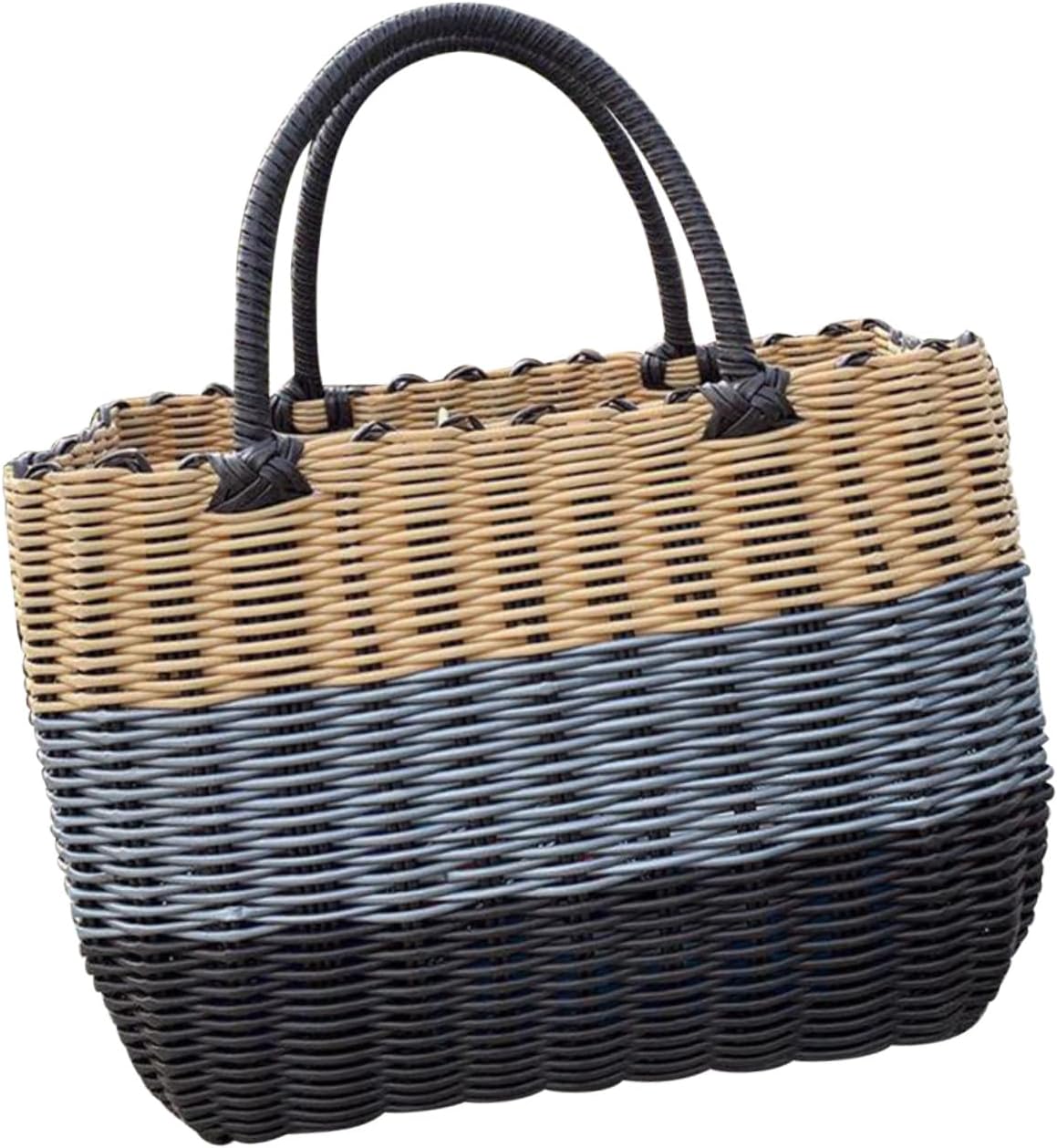 Handcrafted Woven Storage Basket Multi-purpose Shower Organizer Medium Home Decor for Toys Gifts Daily Essentials Convenient Handle Design