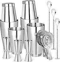 Vista 1 de Mwellewm Cocktail Shaker Boston Shaker Set 15 Pcs Professional Bartender Kit Bar Shaker Stainless Steel Drink Shaker Bartending Martini Shaker Tin
