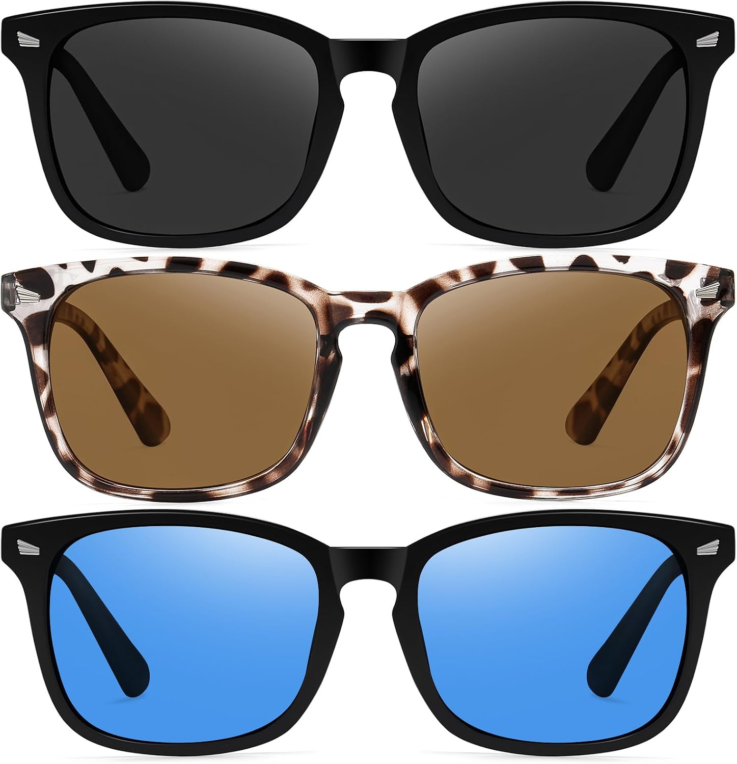 Ougenni Retro Sunglasses for Women Men, Vintage UV400 Protection