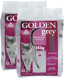 pet-earth Golden Grey Master Katzenstreu mit Babypuderduft 2x14kg product image