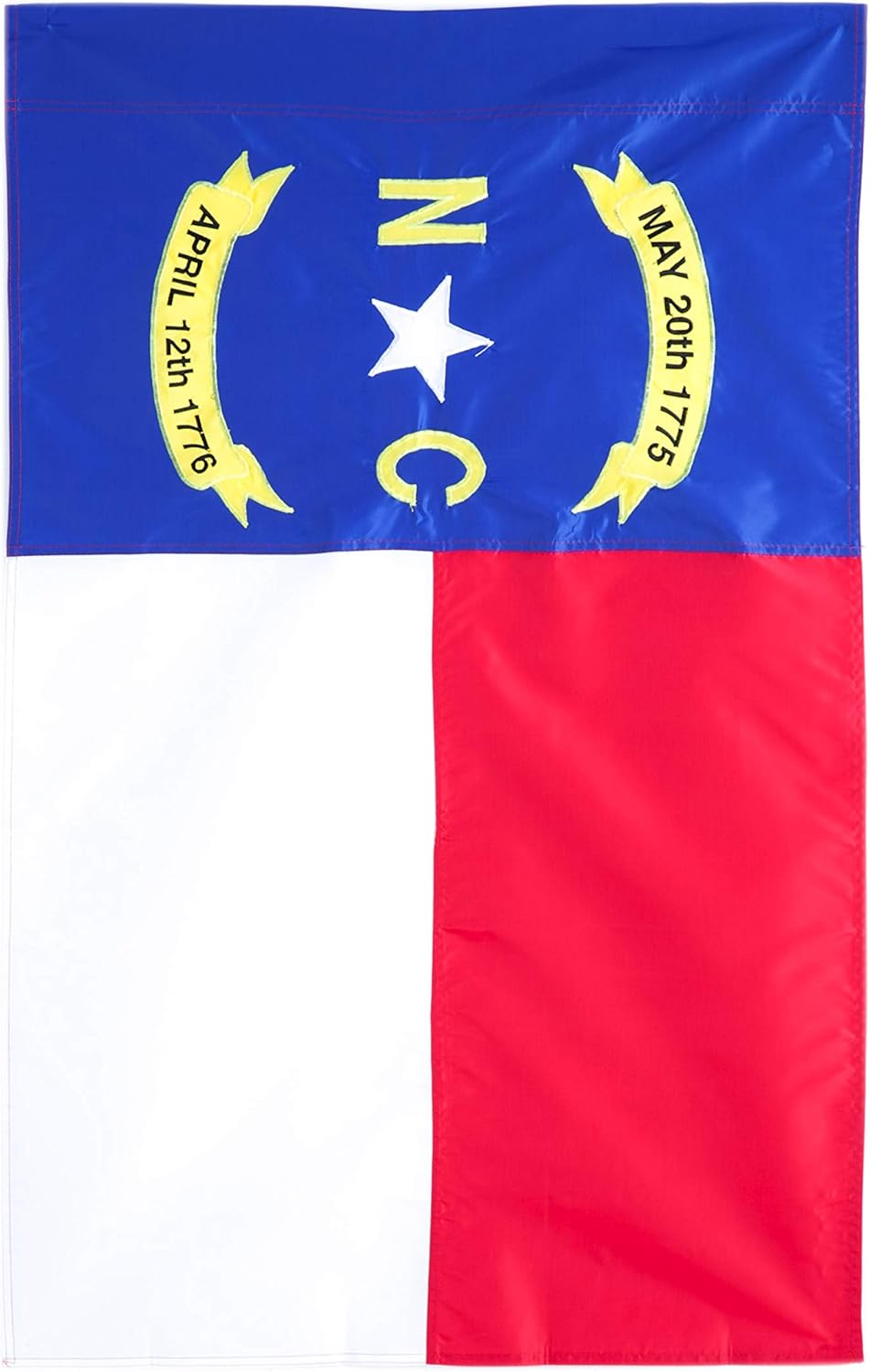 Evergreen Flag Applique North Carolina State House Flag, 29 x 44 inches