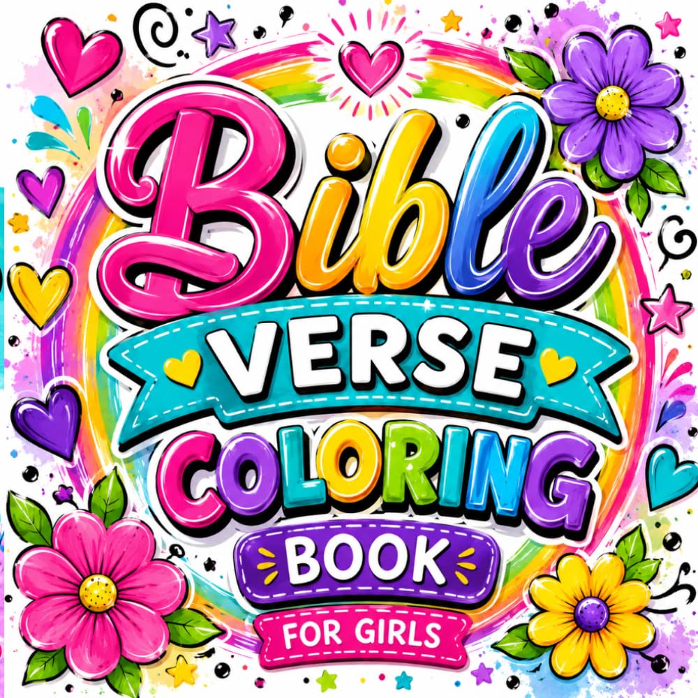 Bible Verse Coloring Book for Girls: Over 35 Beautiful Lettering Inspirational & Motivational Bible Verse Quotes and Verses Fun & Inspiring Scripture Designs to Color