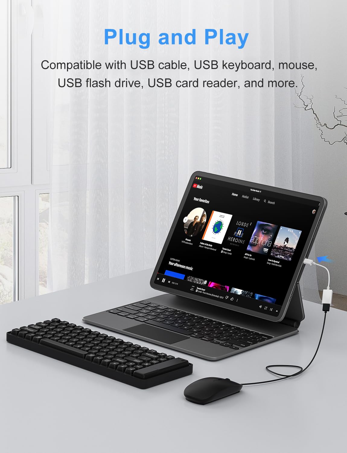 Adattatore USB C a USB 3.0 Convertitore Cavo USB OTG, 5Gbps ad Alta Velocità, per Portatile Tablet Cellulare, Compatibile con MacBook iPhone 17/16/15 iPad Samsung Galaxy S25 S24 S23 A56 A16, Bianco