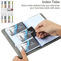 Vista 2 de MaxGear Organizador de Tarjetas de Visita, Libro Portátil para 240 Tarjetas, Tarjetero Profesional de PU para Tarjetas de Crédito, Almacenamiento