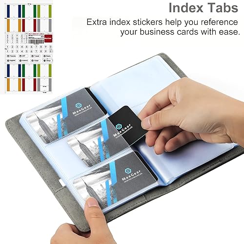 Miniatura 2 de MaxGear Organizador de tarjetas de visita, gris oscuro y morado