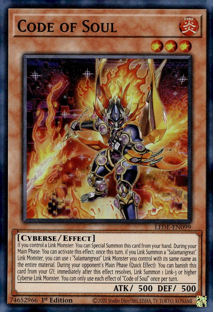 Amazon.com: YU-GI-OH! Code of Soul - LEDE-EN099 - Super Rare - 1st