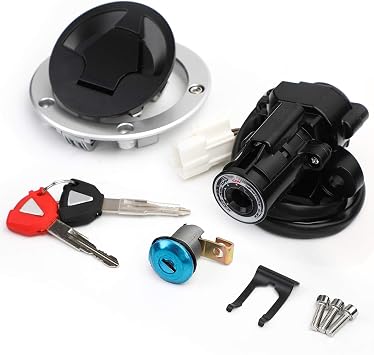 Ignition Switch Cap Lock Keys Kit Fit For Kawasaki ZX1000 ZX636 Ninja ZX10R ZX6R Z100SX 2011-2019