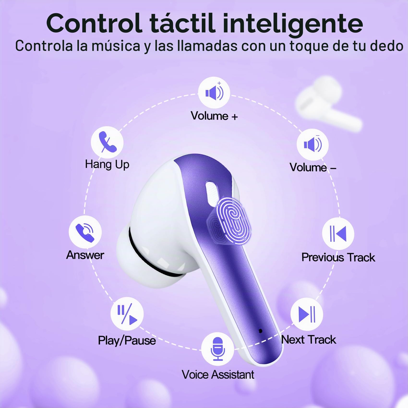 TAGRY Auriculares Bluetooth True Wireless Earbuds 60H Reproducción LED Power Display Auriculares con estuche de carga inalámbrica IPX5 impermeable Auriculares intrauditivos