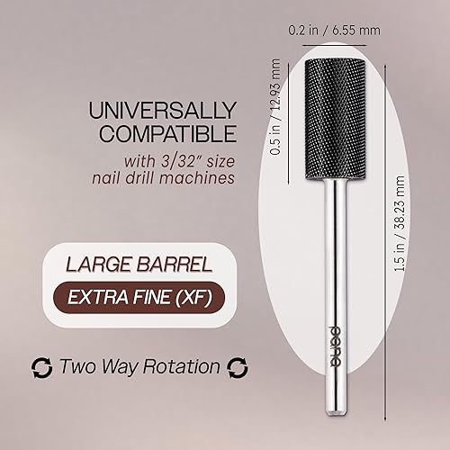 Miniatura 4 de PANA Broca de uñas de gel acrílico o gel duro de eliminación rápida para manicura y pedicura, profesional o principiante, caña de 332 pulgadas (oro,