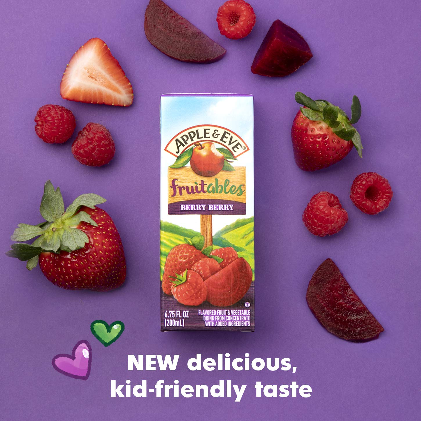 Apple & Eve Fruitables, Berry Berry Juice, 6.75 Fluid-oz., Pack of 8