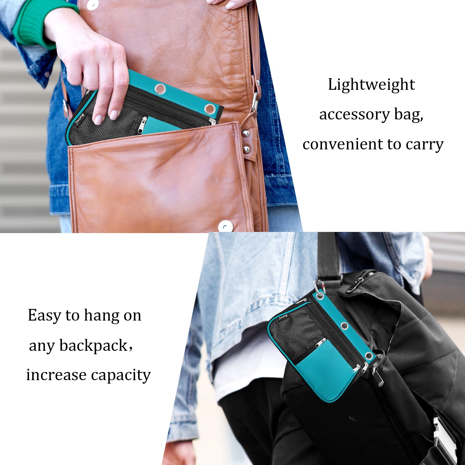 Bolsa de carpeta de gran capacidad para carpeta de 3 anillas, bolsas expandibles con cremallera, 3 compartimentos para organizadores de oficina